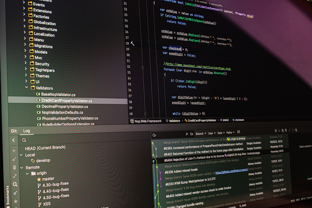 Developers coding AI integration on laptops with code and diagrams in the background
